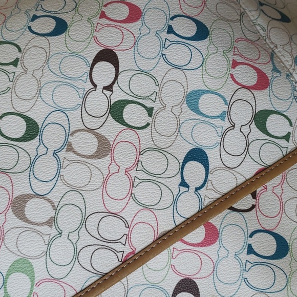 Coach Chelsea Signature Leah Zip Top Great Summer Bag N:C1077-F15140 - Picture 17 of 17